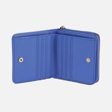 Women Blue Two Fold Card Case